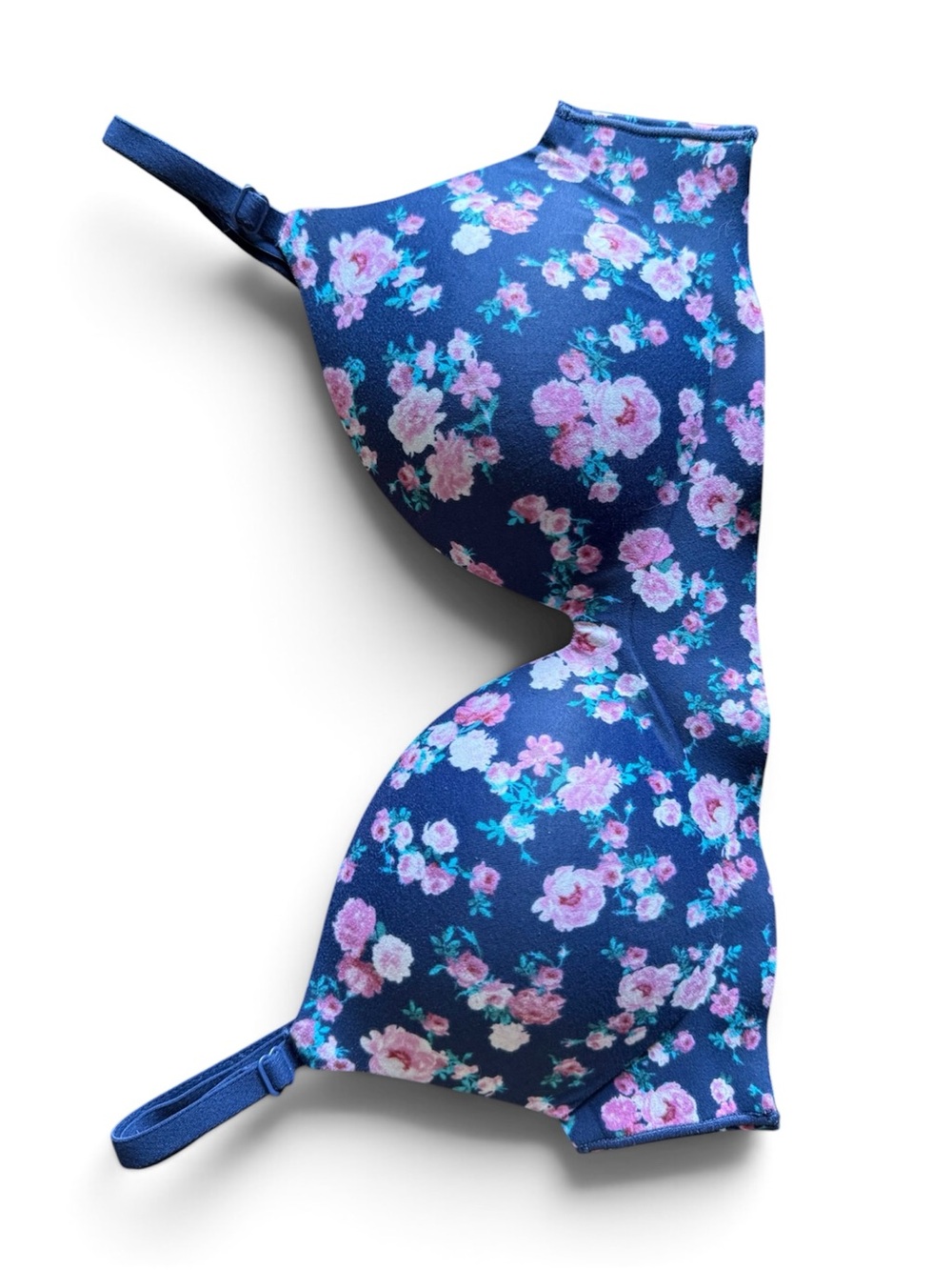 Victoria’s Secret 32B Incredible Navy Pink Floral Padded No Wire Push Up Bra